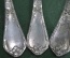 Ложки столовые старинные серебро 84 проба , Царская Россия, клеймо Николай Павлов, набор из 3 штук.