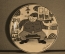 Фарфоровая настенная тарелка "Бравый солдат Швейк в пивной". Авторская работа, Андрей Галавтин.