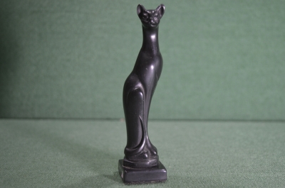 Статуэтка "Кошка". Цвет черный. 13.5 см. Искусственный мрамор.