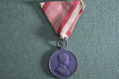 Медаль "За храбрость" (За отвагу"), Франц Иосиф I. Австро-Венгрия. Конец 19 века.
