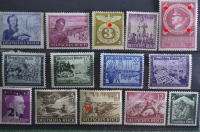Почтовые марки, 3-й Рейх. Фашистская Германия. Набор № 9
