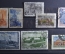 Набор марок (8 штук) "Архитектура Москвы", 1947 и 1950 год.