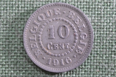 10 сантимов 1916 Бельгия, цинк, оккупация.