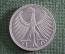 5 марок 1969 года, серебро. Буква F (Штутгарт). ФРГ (Германия)