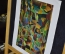 Абстрационизм, кубизм картина "Городская фантазия". Неизвестный художник, 1992 г. Масло, картон.