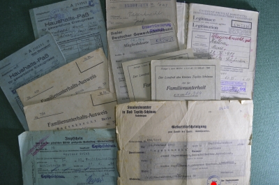 Подборка документов - Свидетельства, пропуска, метрики. Рейх, Teplitz-schonau. Чехия. 1941-1945 гг.
