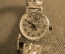 Часы наручные женские, с цветочным узором. Скань. Номерные, 17 камней, браслет. На ходу. 