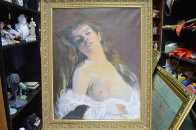 Картина "Обнаженная женщина". Художник А. Козлов. Холст, масло. 1946 год.