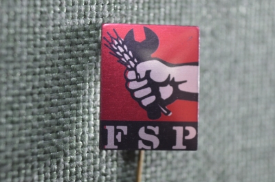 Значок, фрачник "Народный Социалистический Фронт", Frente Socialista Popular, FSP.  Португалия.