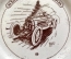 Фарфоровая декоративная тарелка "Les reprises". Bugatti 1932. Мануфактура Gien. Франция.