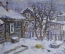 Картина "Дворик". Художник Гусев Петр. Картон, масло. 