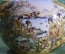 Круглая декоративная ваза, шар. Сюжетный рисунок, деколь, подрисовка. Китай. 