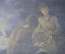 Плакат школьный "В хижине средневекового крестьянина". 1970 год, СССР.