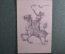 Старинная открытка "Дама на коне, всадница". Европа, начало 20 века.