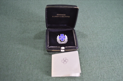 Знак, значок "Suomen Kunnallisiitto". Финляндия. Клеймо. Серебро 830 проба.