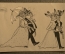 Старинная открытка "Кроличьи пары". Подписанная. Начало XX века, Европа.