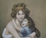 Старинная открытка "Мать и дитя". Подписанная. Серия Alte meister II, № 8199. начало XX века.