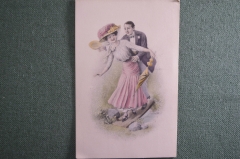 Старинная открытка "Ухажер". Подписанная. № 634. Вена, Австрия. Начало XX века.