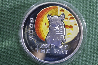Монета 1 доллар 2007 / 2008 года. Острова Ниуэ, год Крысы. 