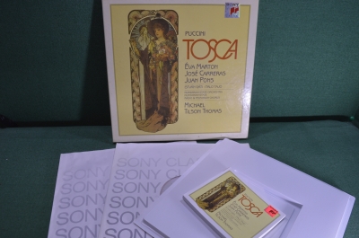 Винил, 2 lp. Пуччини, опера "Тоска". Фирменная упаковка, брошюра. SONY , 1990 год.