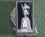 Знак, значок "Александр Матросов". Памятник Матросову. Зеркальный, стекло. СССР.