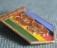 Знак, значок "Олимпиада 80 Олимпийский мишка". Легкий металл, разноцветный. 1980 год, СССР.