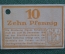Нотгельд города Сулехув (10 пфеннигов). Zullichau, Германия - Польша. 30 декабря 1918 года.