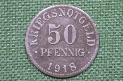 Нотгельд 50 пфеннигов, Герцогство Брауншвейг, Германия. 1918 год. Herzogtum Braunschweig