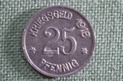 Нотгельд 25 пфеннигов, город Кобленц, Германия. 1918 год. Notgeld der Stadt Coblenz