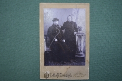 Фотография пожилой пары. Фото Братьев Горюшиных, Светопись, Москва. Начало XX века.