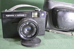 Фотоаппарат "Орион", с кофром. Объектив Tripler 69-3 4/40. СССР. 