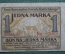 Банкнота 1 марка, Польша, 1920 - 1923 год, билет муниципального района Kasa Komunalna Powiatu Koś.