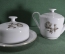 Чайник, заварочный чайник и масленка из сервиза Kahla Кахла "Цветы". Фарфор. Германия.