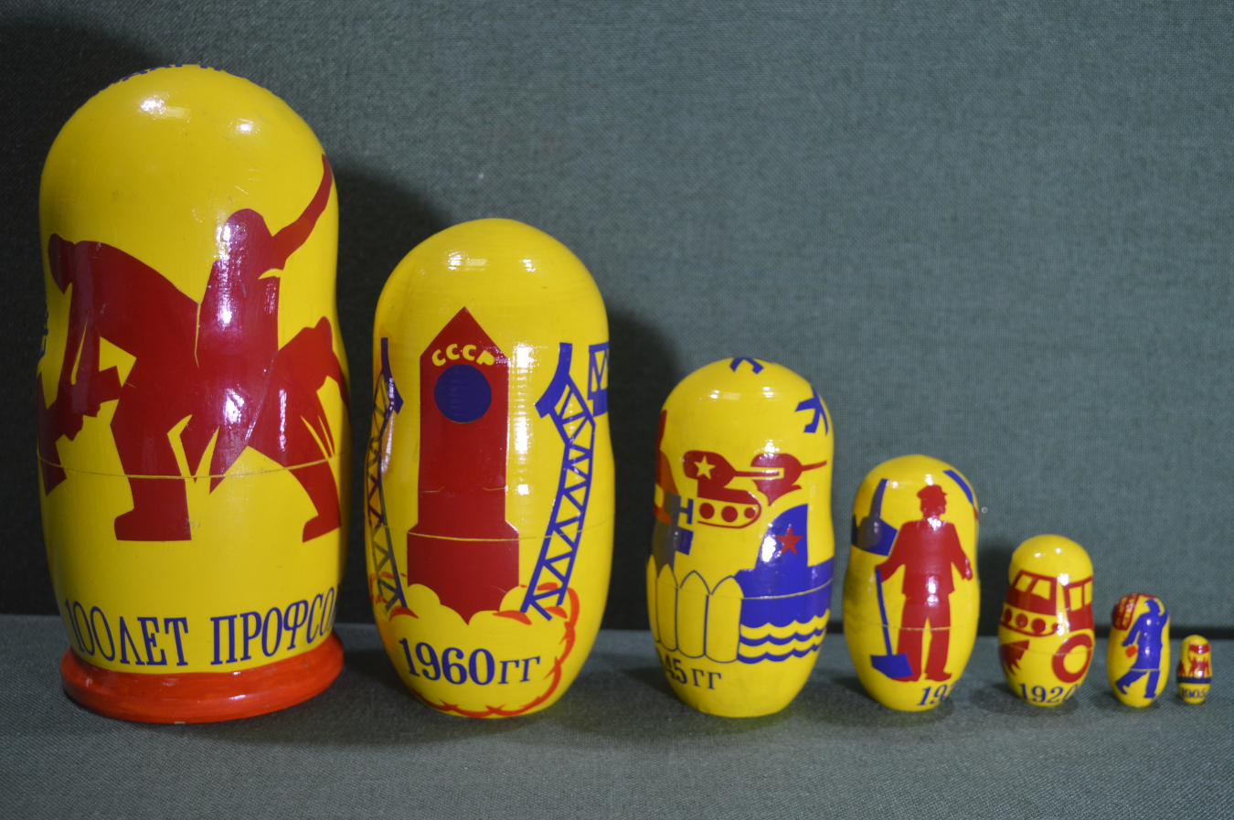 Купить Набор матрешек, агитация. Профсоюзы, история становления, 100 ...