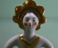 Фарфоровая статуэтка "Девушка в кокошнике". Фарфор, золочение. Дулево.