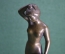 Скульптура, статуэтка "Обнаженная Девушка", Женщина, купальщица. Бронза, СССР