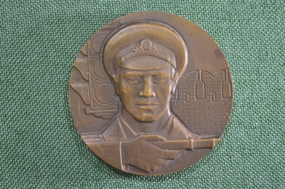 Настольная медаль "ГАИ СССР". Томпак. Клеймо ММД. 