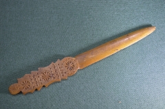 Нож для бумаг, деревянный. Русский стиль, начало XX века.