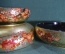 Лаковые тарелки, миски (3 штуки). Лак, роспись. 