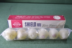 Шарики - мячи для настольного тенниса (пинг - понг) "Shield 101". Китай. 1970-е-1980-е годы.