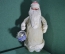 Дед Мороз с барабаном. Ватный, с пластиковой основой. Высота 34 см. СССР.
