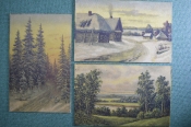 Комплект старинных почтовых карточек 