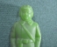 Игрушка "Летчик", зеленый, дутыш. Пластик, СССР.