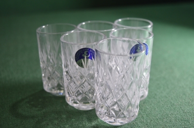 Хрустальные стопки. Набор из 6 шт. Дятьковский хрусталь. СССР.