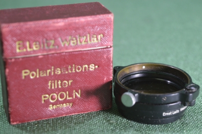 Поляризационный фильтр для Лейки. Polarisations filter Pooln. Коробка. Ernst Leitz Wetzlar, Германия