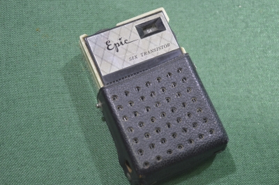 Радиоприемник, карманное радио, транзистор "Эпик", Six Transistor Epic. Винтаж, 1960 -е годы.