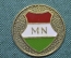Настольная медаль "MN". Металл, эмали. Италия.