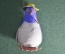 Елочная игрушка "Пингвин с тростью, пингвиненок". Папье-маше, вата, СССР.