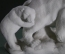 Статуэтка фарфоровая "Медведица с медвежонком". Мраморная крошка. 1950-е годы.