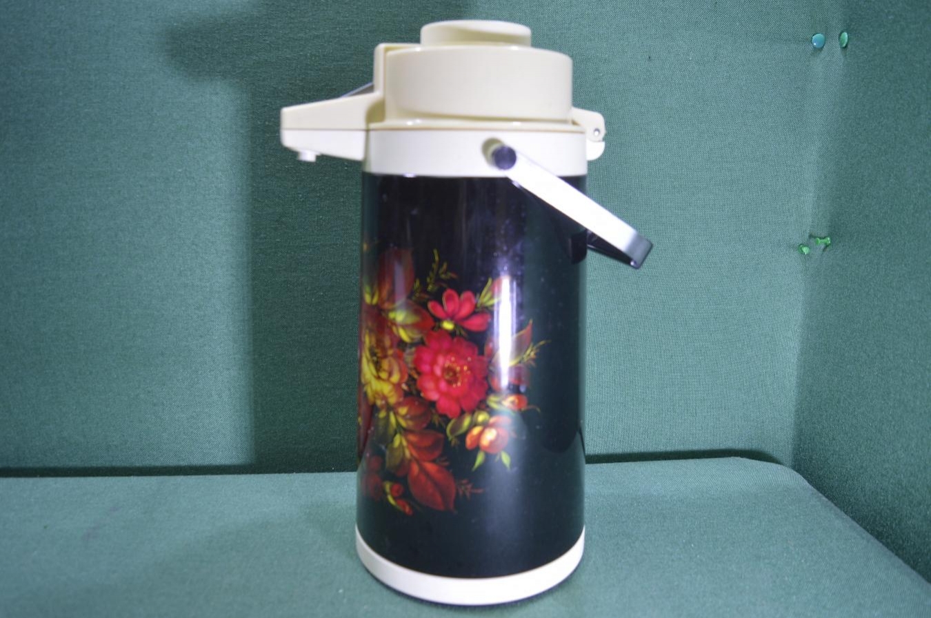 Купить Термос с насосом для холодных и горячих напитков. 2 литра. Новый ...